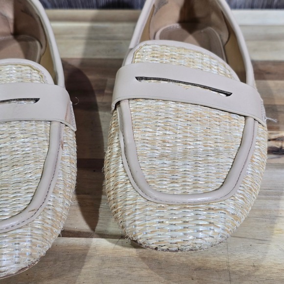 ASOS Design Raffia Woven Loafers Penny Slip On Flats Natural Neutral US 9 - Picture 8 of 15